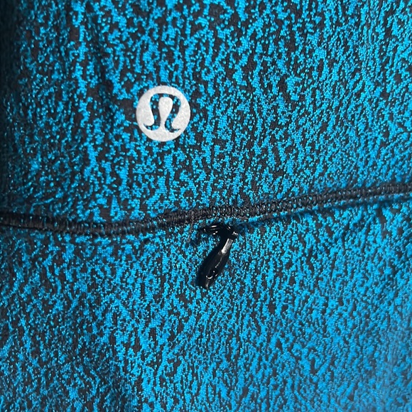 Lululemon Rush Hour 1/2 Zip Jacquard Blue/Black Sz.6 - Picture 10 of 12